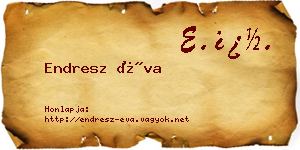 Endresz Éva névjegykártya