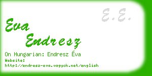 eva endresz business card